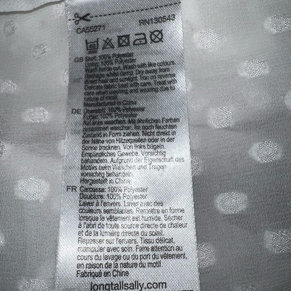 Long Tall Sally Swiss Dot Top - Picture 5 of 10